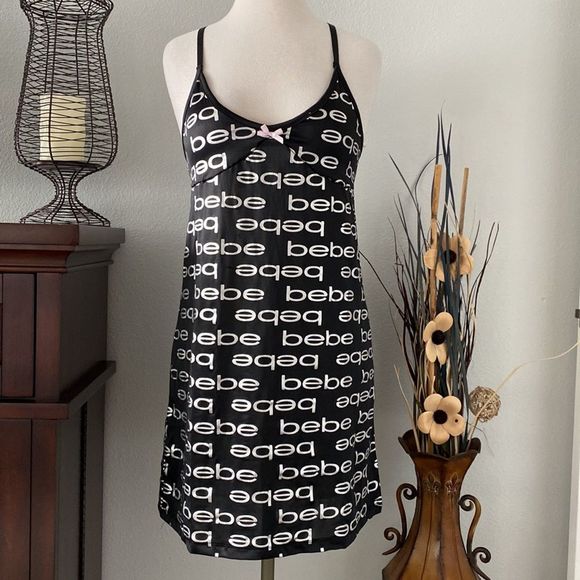bebe Other - Bebe black and silver lingerie slip size medium